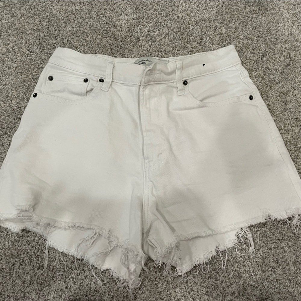 Abercrombie & Fitch White Jean Shorts